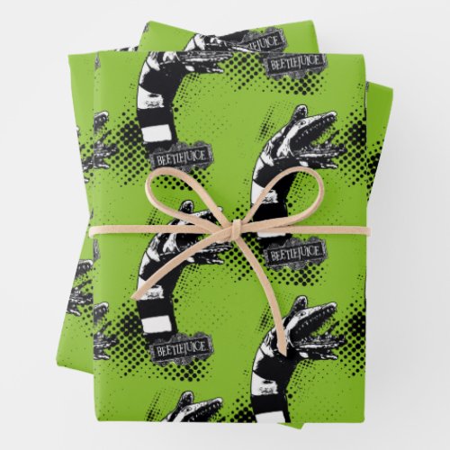 Beetlejuice  Sandworm Illustration Wrapping Paper Sheets
