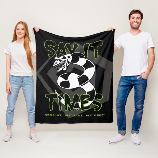 Beetlejuice | Say It 3 Times Fleece Blanket (In Situ)