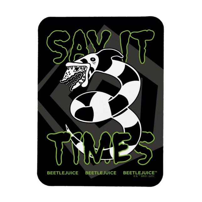 Beetlejuice | Say It 3 Times Magnet (Vertical)