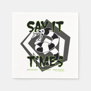 Beetlejuice Say It 3 Times Napkins