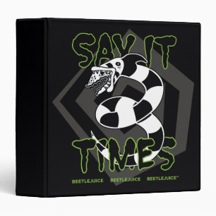 Beetlejuice   Say It 3 Times Ring Binder