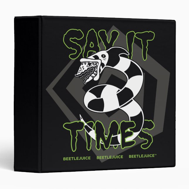 Beetlejuice | Say It 3 Times Ring Binder (Front/Spine)