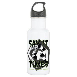 Beetlejuice Say It 3 Times Stainless Steel Water Bottle