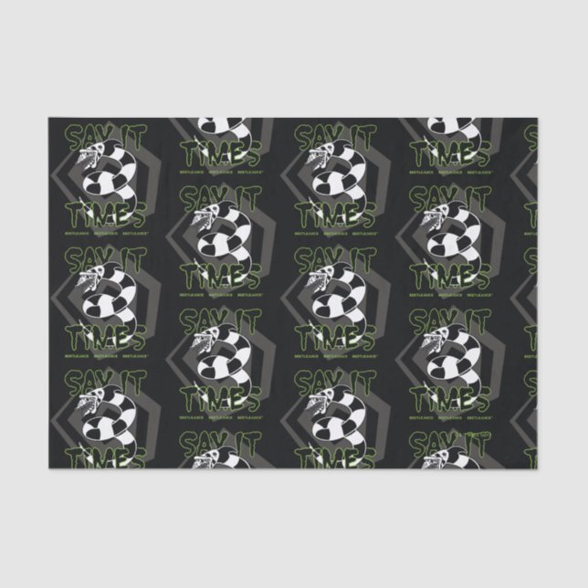 Beetlejuice | Say It 3 Times Tissue Paper (Front)