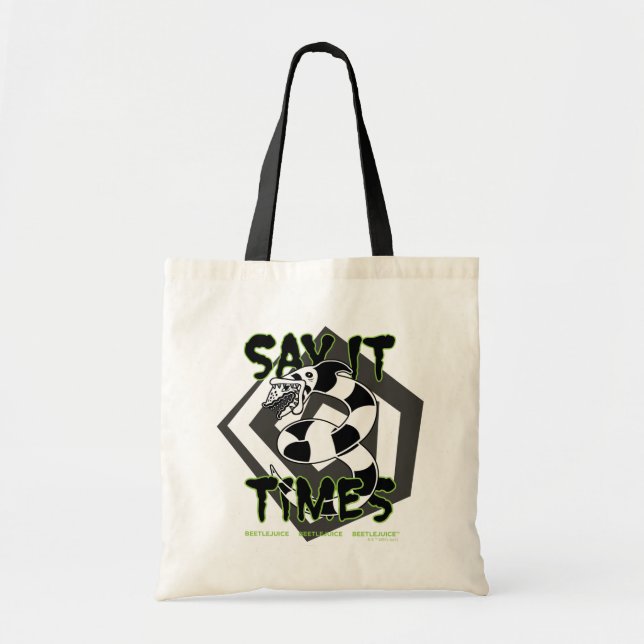 Beetlejuice | Say It 3 Times Tote Bag (Front)