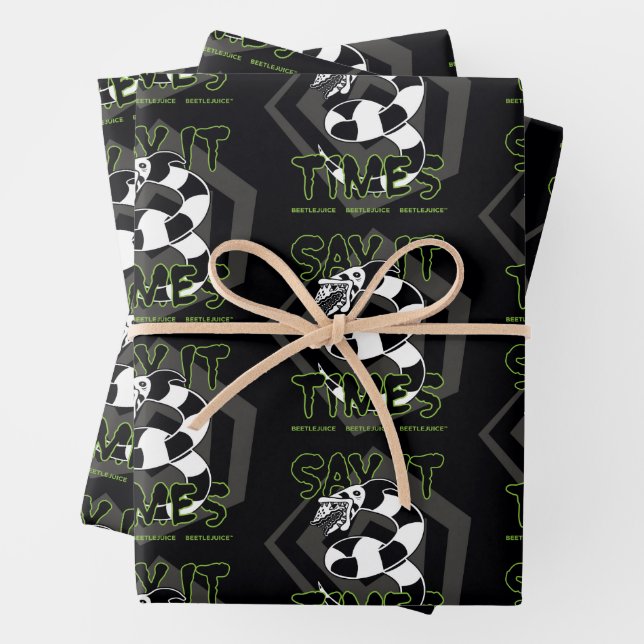 Beetlejuice | Say It 3 Times Wrapping Paper Sheets (In situ)