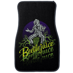 Beetlejuice   Sitting on a Tombstone Car Floor Mat