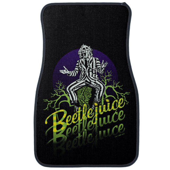 Beetlejuice | Sitting on a Tombstone Car Floor Mat (Front)