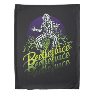 Beetlejuice Sitting on a Tombstone Duvet Cover