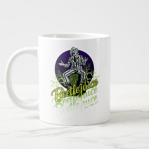 Beetlejuice  Sitting on a Tombstone Giant Coffee Mug