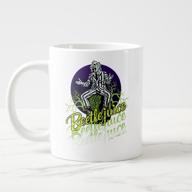 Beetlejuice | Sitting on a Tombstone Giant Coffee Mug (Left)