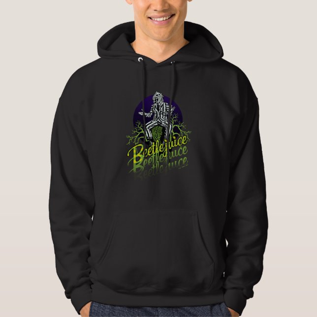 Beetlejuice | Sitting on a Tombstone Hoodie (Front)