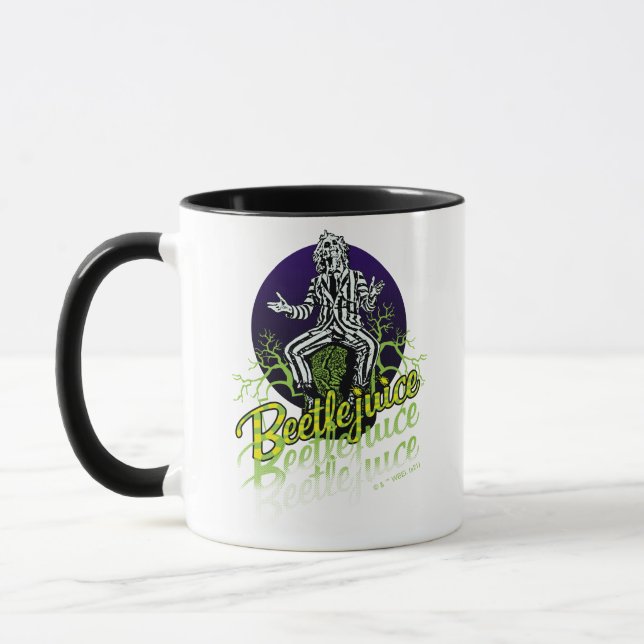 Beetlejuice | Sitting on a Tombstone Mug (Left)