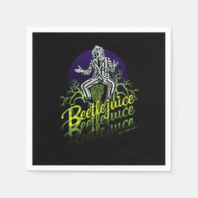 Beetlejuice | Sitting on a Tombstone Napkins (Front)