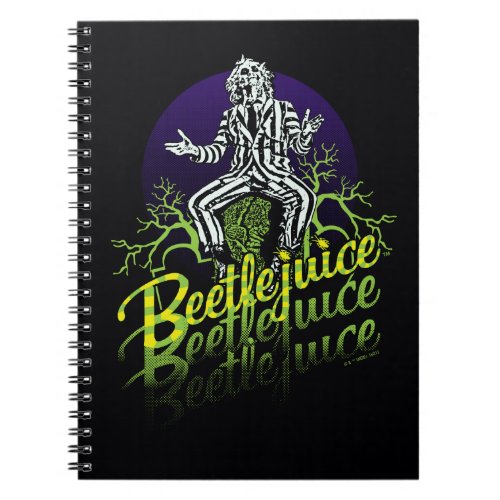 Beetlejuice  Sitting on a Tombstone Notebook