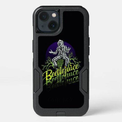 Beetlejuice  Sitting on a Tombstone iPhone 13 Case