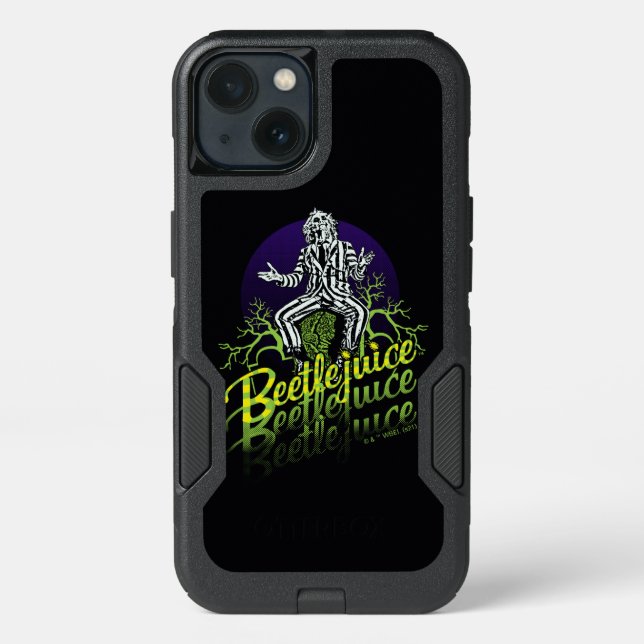 Beetlejuice | Sitting on a Tombstone Otterbox iPhone Case (Back)