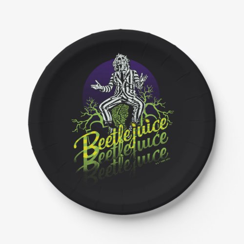 Beetlejuice  Sitting on a Tombstone Paper Plates