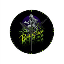 Beetlejuice | Sitting on a Tombstone Round Clock Beetlejuice | Sitting on a Tombstone Round Clock