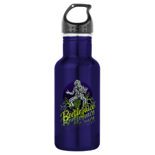 Beetlejuice   Sitting on a Tombstone Stainless Steel Water Bottle