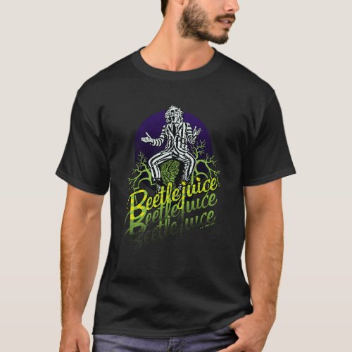Beetlejuice  Sitting on a Tombstone T_Shirt