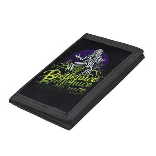 Beetlejuice  Sitting on a Tombstone Trifold Wallet