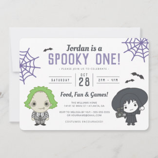Beetlejuice | Spooky One First Birthday Invitation