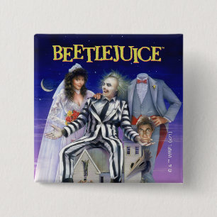 Beetlejuice Theatrical Poster Button