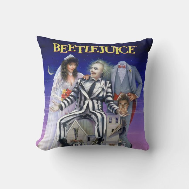 Beetlejuice | Theatrical Poster Throw Pillow (Front)