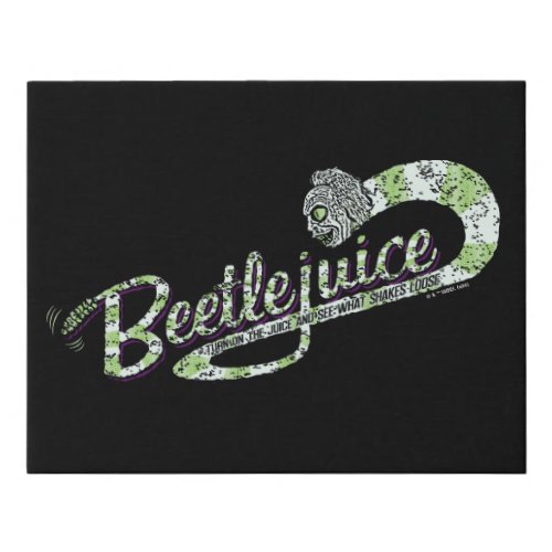 Beetlejuice  Turn on the Juice Faux Canvas Print