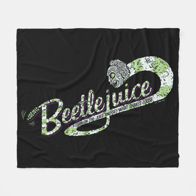 Beetlejuice | Turn on the Juice Fleece Blanket (Front (Horizontal))