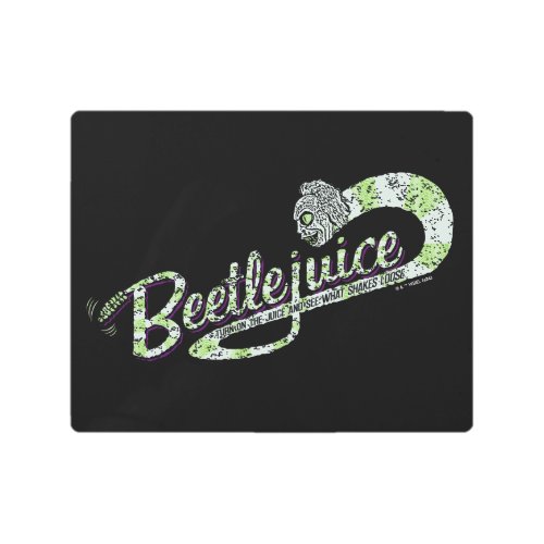 Beetlejuice  Turn on the Juice Metal Print