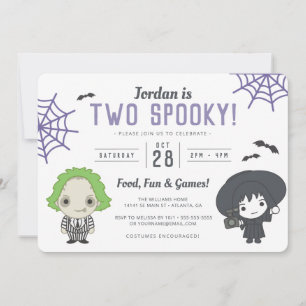 Beetlejuice Two Spooky 2nd Birthday Invitation