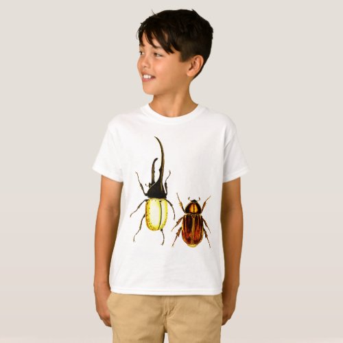 beetles bugs Entomology art poster T_Shirt