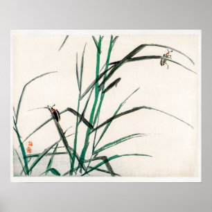 Beetles by Kōno Bairei (1844-1895) Poster