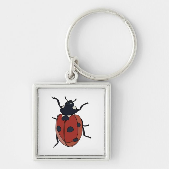 Beetles Insect Ladybug Beetles Keychain (Front)