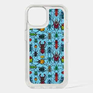 Beetles on blue iPhone 15 case