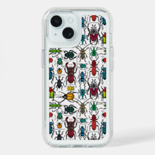 Beetles on white iPhone 15 case