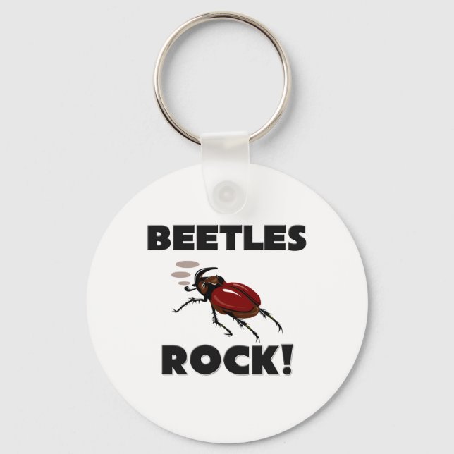 Beetles Rock Keychain (Front)