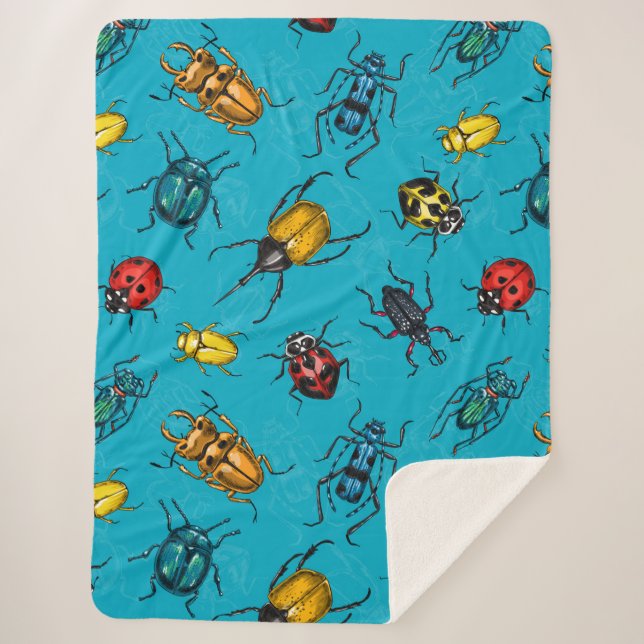Beetles Sherpa Blanket (Front)