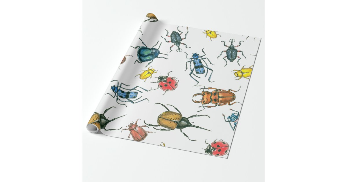 Beetles Wrapping Paper Zazzle