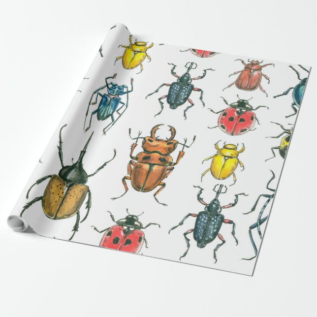 Beetles Wrapping Paper (Unrolled)