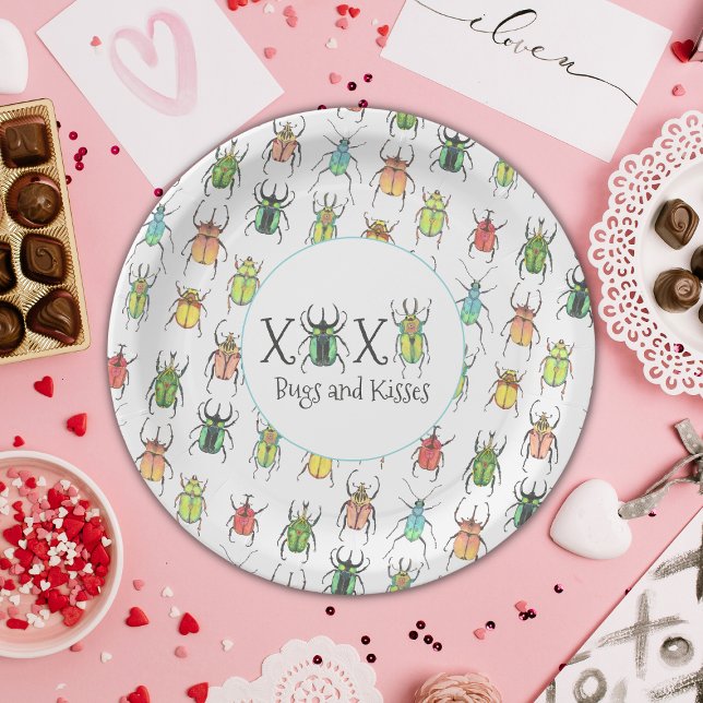 Beetles XOXO Lovebugs Paper Plates (Creator Uploaded)