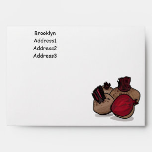 Beetroot cartoon illustration envelope