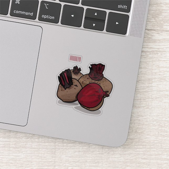 Beetroot cartoon illustration sticker (Detail)