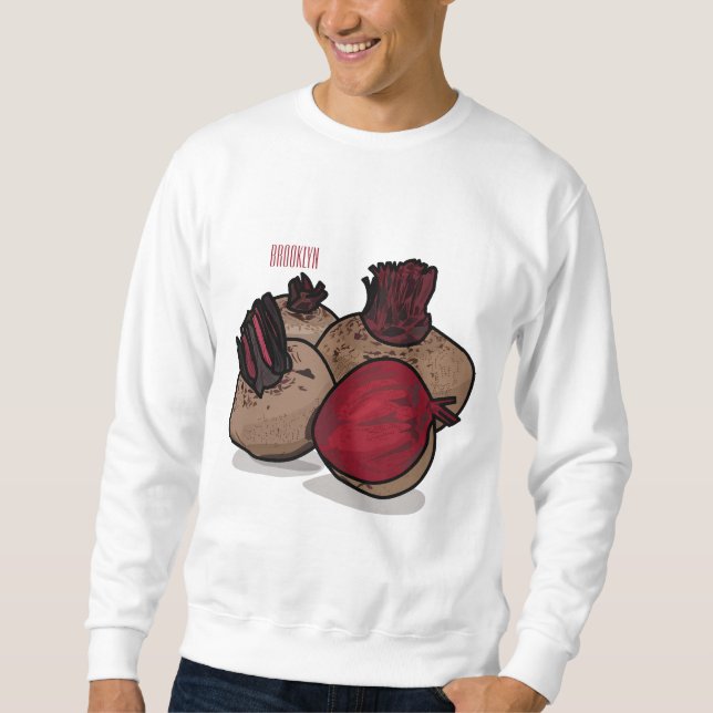 Beetroot cartoon illustration  sweatshirt (Front)