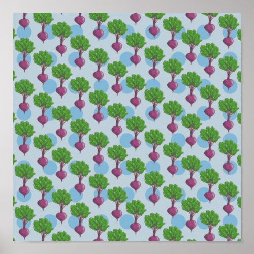 Beetroot Pattern Beets Poster