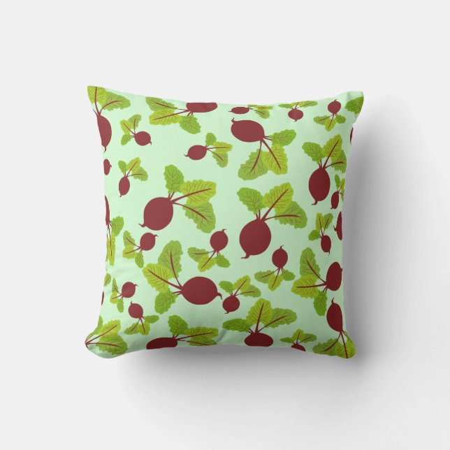 Beetroot Pattern Throw Pillow (Front)