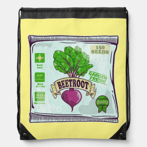 Beetroot seeds packet vegetables drawstring bag