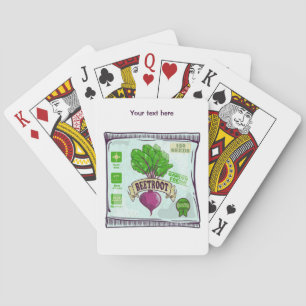 Beetroot seeds packet vegetables poker cards
